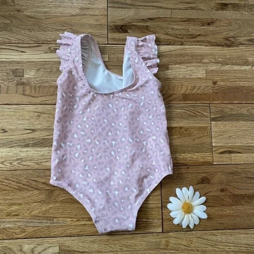 H&M Pink Cheetah One Piece Swimsuit Size 9-12 Months‎